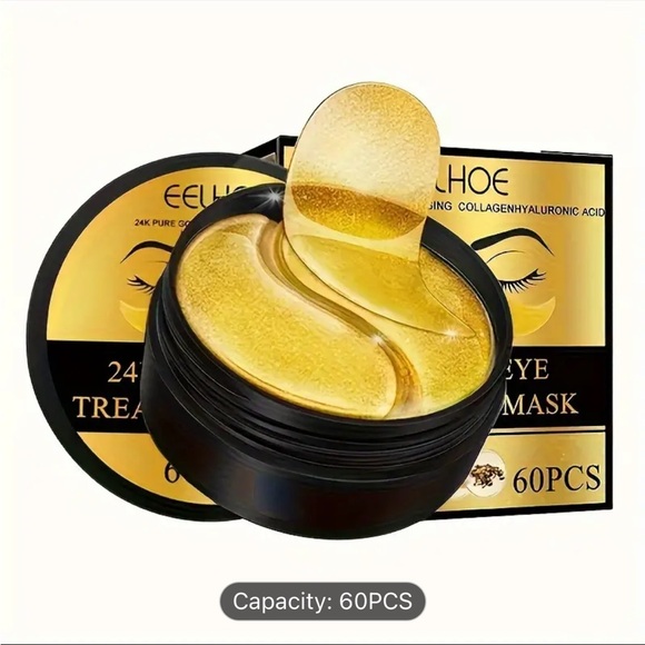 🆕 24K Golden Eye Masks, Hydrating Under Eye Patches, Collagen Hyaluronic Acid - Picture 5 of 8